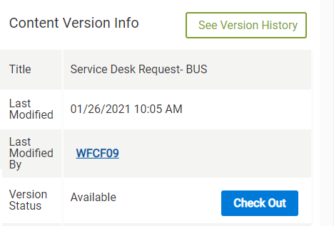 check out content item