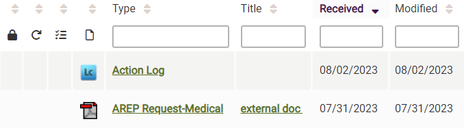 content list columns