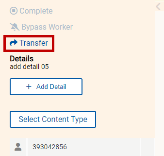 transfer link on sidebar menu