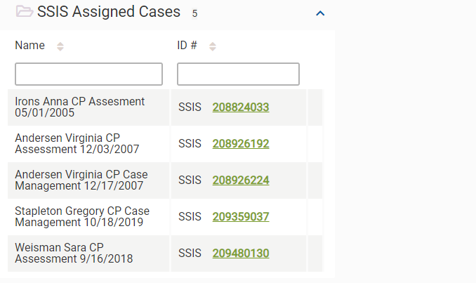 SSIS assigned cases