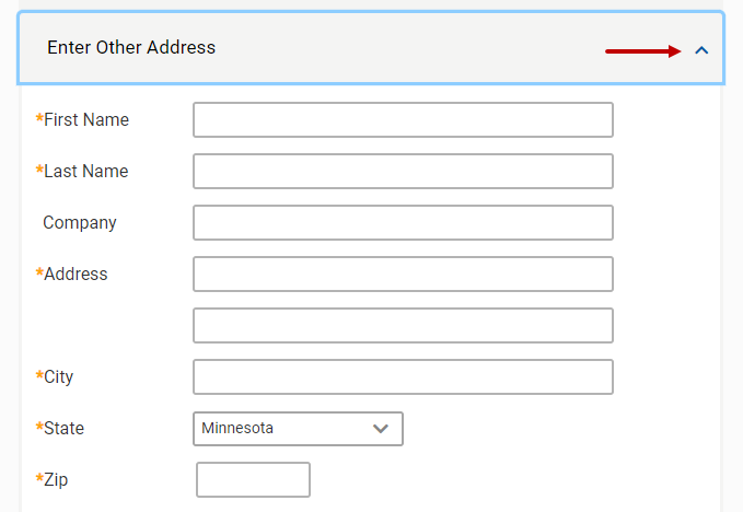 enter other address for sending content