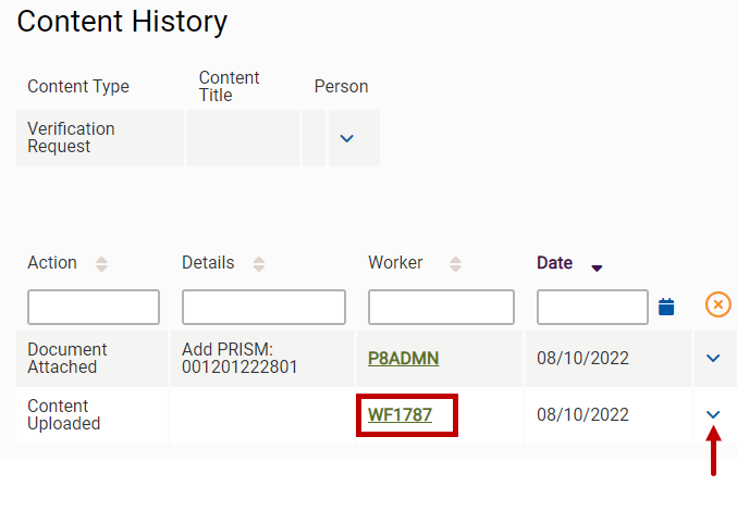 content history page